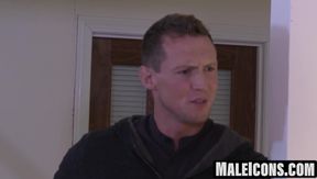 MaleIcons.com - Troy Accola bends for Pierce Hartman to pierce his ass