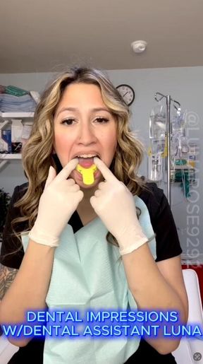 9 min POV watch dental assistant perform impression on herself for a night guard! Watch me go through each step with what I am doing and how to place
