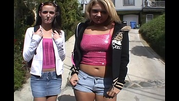 Teens Emily And Hailey Are In A Foursome With Cum Swapping At The End