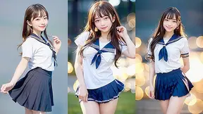 Beautiful girl in a sailor suit wants sex AI porn