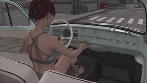 1967 VW Beetle Cranking Template - Camilla in a Sports Bra and Barefoot 1080p