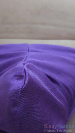 Sissy Kanisa Try on New Toy Purple Jewel Metal Anal Plug Size M