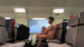 Naked Flashing on the train leads to Nervous Masturbation