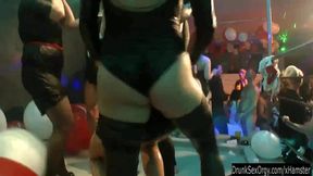 Hot sluts get pounded in a club