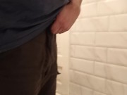 Pee in public toilet
