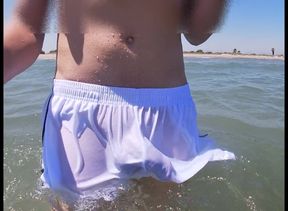 People on the Beach Freak Out When I Get Wet in Shorts