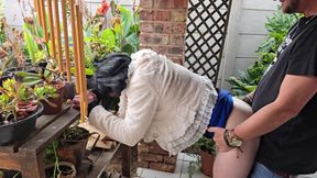 My friend sharing his wife for a quick outdoor fuck,sharing cum in her pussy