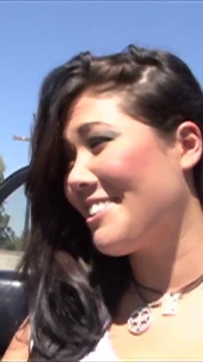 Busty Asian brunette London Keyes deepthroats and fucks Eric Swiss