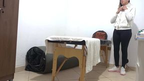 patient gets fingered by proctologist during anal exam.