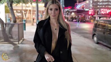 Hot Wife Boldly Showing Tits and Pussy at the Jazz Club