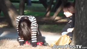 ”Japanese  pisses herself in public for us”