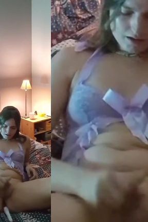 Flemish Shemale Tgirl Alyza Masturbates with Beads Dildo in Her Ass