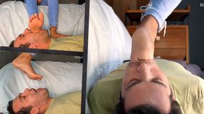 A deep throat training session with my feet (720HD)