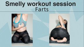 Smelly workout: farting in leggings!