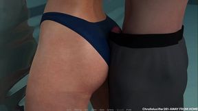 Stepson's big cock makes mom's butt clench during French Porno