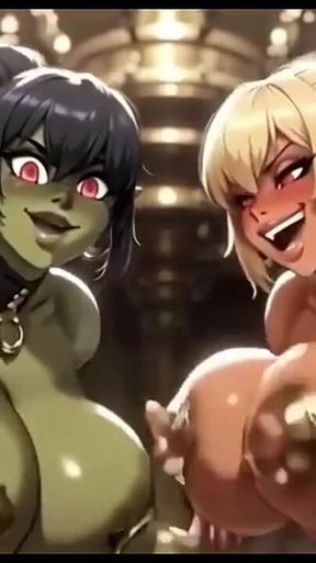 Funny Boobs with Demons, Ai Animation