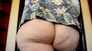 Big-assed BBW`s bottomless walking