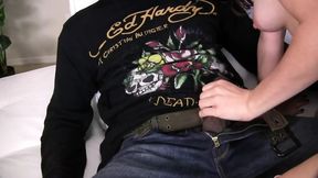 Interracial video with Bobbi Starr with dark hair getting