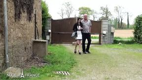 Sexy mature with small breast gets hard sodomized and jizzed in a van