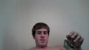American Model Plays with His Dick