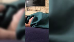 Milfycalla's friend cums 3 times on shiny black puffy jacket