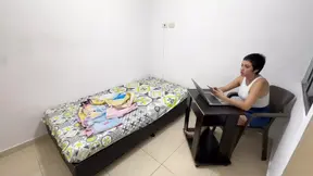 I Find Her Playing On Her Computer And I Give My Sexy Latina Stepsister A Hard Fuck For Not Helping Me With Anything At Home