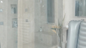 Big Boobed blonde STEPMOM sucks prick in bath