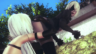 [NIER] A2 + B2 = lesbian sex (3D PORN 60 FPS)g