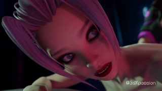 Busty shemale Bonny fucks sexy girl raw in dark cyberpunk corner - hardcore anal &amp; deep throat