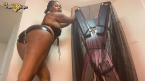 Ass Worship In PVC Shorts