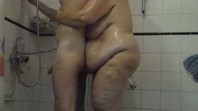 Jen and John showers together.