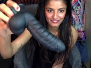 DIRTY HOT ASIAN TEEN TAKES MONSTER BLACK DILDO