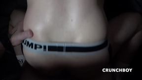 4619 gang bang with friends on slut in jockstrap and sneaker