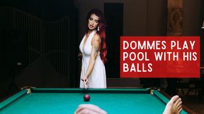 Pool with His Balls: CBT Humiliation Punishment