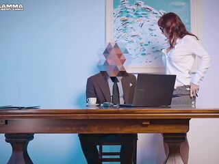 The lawyer's secretary does anything to get banged in the office