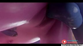 Busty Elf Gets Creampied in Cave - Sizzling 3D Warcraft Hent