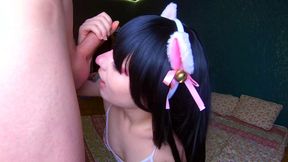 cat girl hinata hyuga is having fun with naruto - cosplay spooky boogie