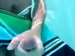 Jerk off under water