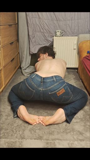 My feet and body in some Jeans