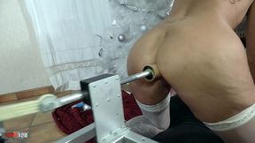 dildos, fuck machine and good dick for christmas of the beautiful spanish milf mavi burbujita