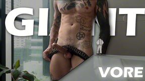 giant masturbates in front of a human and then devours him