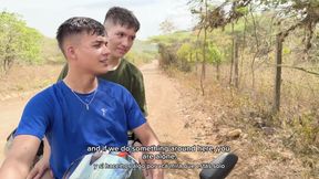 Walk with My Best Colombian Twink Friend and I to the River