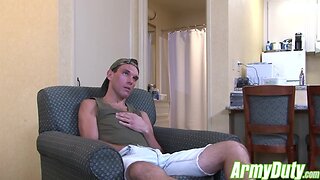 Hot and cute Joshua Kelly jerking and stroking his fat cock