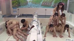 Naked cheerleaders teasing with bodies JAV