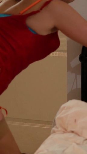Memorable moment from &quot;2284 - Amateur French Couple, Satin Lingerie, Fuck, Dildo&quot;
