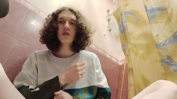 Cute Goth Tgirl Stesha Enotikova's Solo Shower Delight