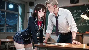 Teacher seduces innocent college student in animated fantasy