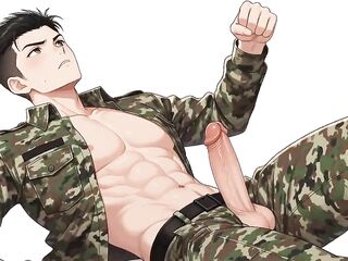 The movement of the big penis soldier