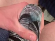 Cumshot in boxers