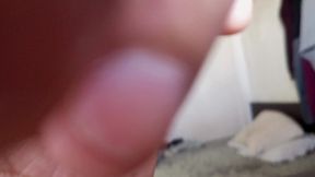 mi esposa embarazada de rojo detras de camara